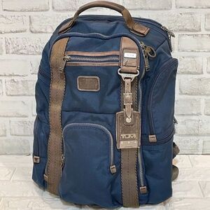 TUMI Navy and Tan Men's Backpack